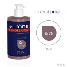 Masca nuantatoare  pentru păr Haute Couture NewTone 8/76 Blond deschis maro-violet 435 ml