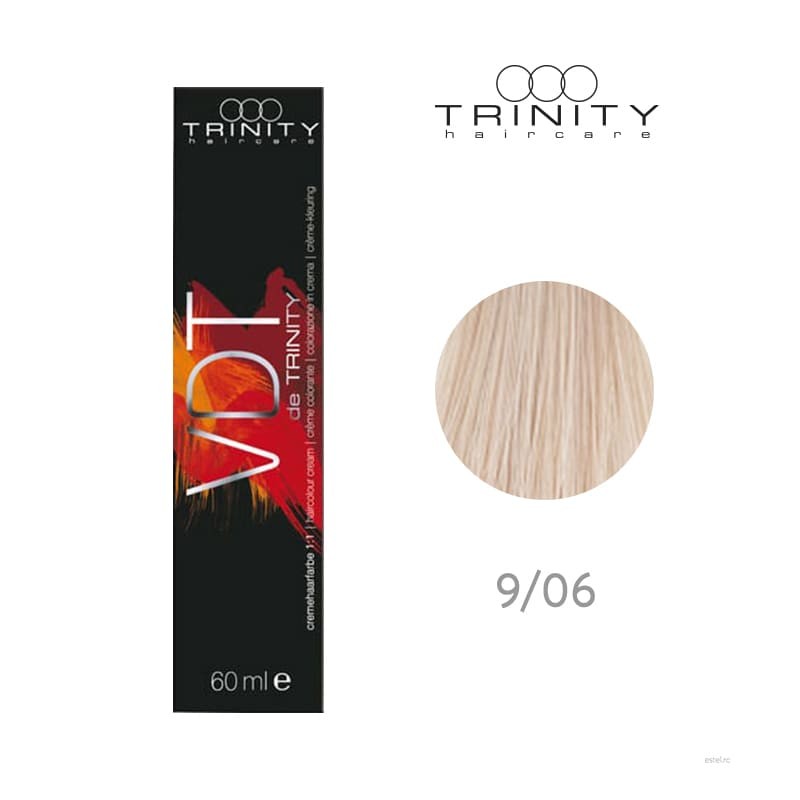 Vopsea crema pentru par VDT Trinity Haircare 9/06 Blond luminos natural mov, 60 ml