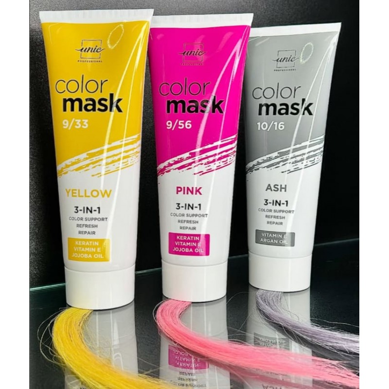 Masca nuantatoare 3 in 1 pentru par 9/56 Roz Color Mask Crystal Unic Professional, 250 ml - 1 | YEO