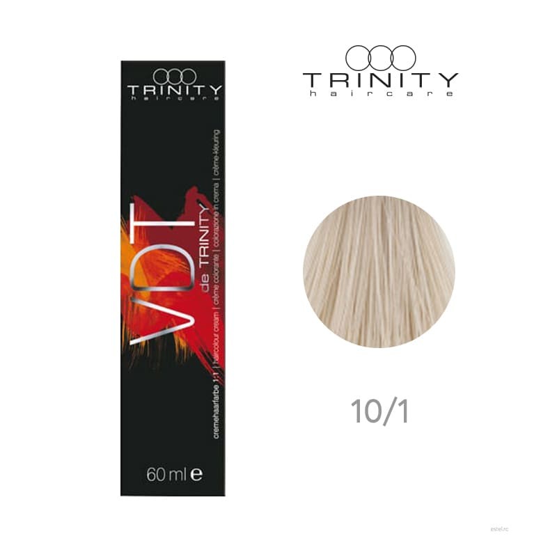 Vopsea crema pentru par VDT Trinity Haircare 10/1 Extra blond cenusiu, 60 ml