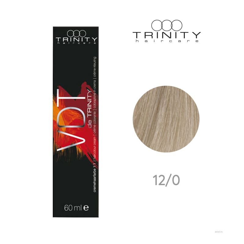 Vopsea crema pentru par VDT Trinity Haircare 12/0 Ultra blond, 60 ml