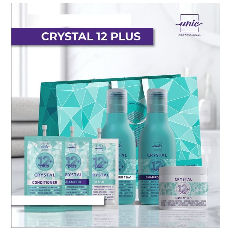 Balsam conditioner multifunctional 12 in 1 pentru par uscat si deteriorat Crystal, 500 ml - 2 | YEO