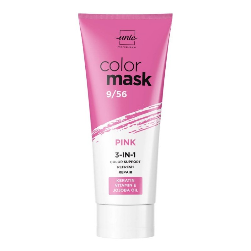 Masca nuantatoare 3 in 1 pentru par 9/56 Roz Color Mask Crystal Unic Professional, 250 ml