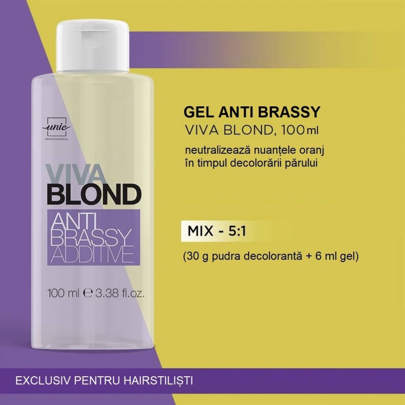 Gel-neutralizator anti orange Anti Brassy Additive Viva Blond Unic Professional, 100 ml