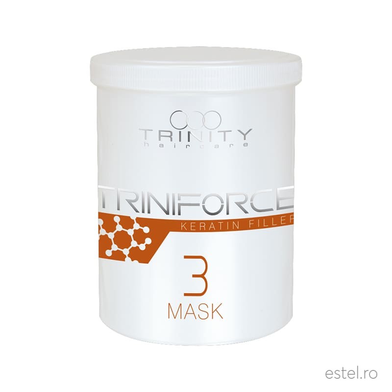Masca tratament cu cheratina pentru par deteriorat Triniforce Keratin Filler, Trinity Haircare, 1000 ml