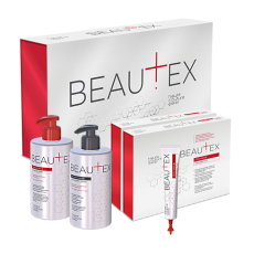 Kit pt procedura Beautex Care pentru indreptare si stralucire pentru par (Sampon 435 ml, Masca 435 ml, Elixir 10*25ml)